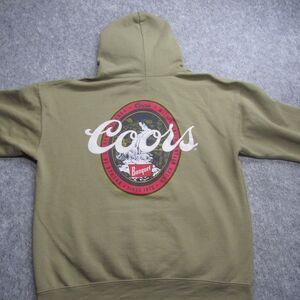 Coors Oval Badge Hooded Sweatshirt Size Large